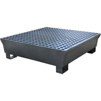 Ultra-Spill Pallet en acier, 4 barils, Capacit&eacute; de d&eacute;versement 68 gal. US, 49,1" x 47,1" x 10,9" Cantin et fils