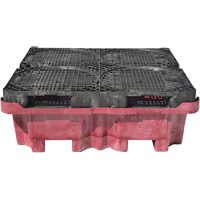 Palette de d&eacute;versement Ultra-Spill King, 4 barils, Capacit&eacute; de d&eacute;versement 85 gal. US, 51" x 51" x 17,5" Cantin et fils