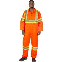 Combinaison de s&eacute;curit&eacute; non doubl&eacute;e, Petit, Orange haute visibilit&eacute; Cantin et fils