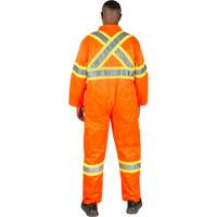 Combinaison de s&eacute;curit&eacute; non doubl&eacute;e, Petit, Orange haute visibilit&eacute; Cantin et fils