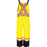 Salopette de s&eacute;curit&eacute; dhiver TO1, Polyester, Petit, Noir/Jaune lime haute visibilit&eacute; Cantin et fils