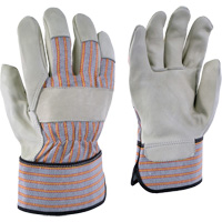 Gants de travail ray&eacute;s 24-61, T-petit, Paume en Cuir fleur de vache Cantin et fils