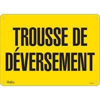 Enseigne  Trousse de d&eacute;versement , 10" x 14", Plastique, Français Cantin et fils