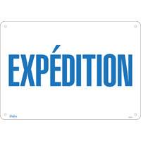 Enseigne  Exp&eacute;dition , 14" x 20", Aluminium, Français Cantin et fils