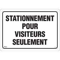 Enseigne  Stationnement pour visiteurs , 14" x 20", Aluminium, Français Cantin et fils