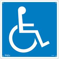 Enseigne de s&eacute;curit&eacute; conforme &agrave; la CSA - Handicap, 12" x 12", Aluminium, Pictogramme Cantin et fils