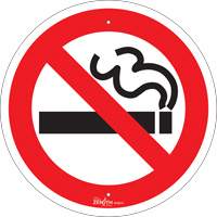 Enseigne de s&eacute;curit&eacute; conforme &agrave; la CSA - No Smoking, 12" x 12", Aluminium, Pictogramme Cantin et fils