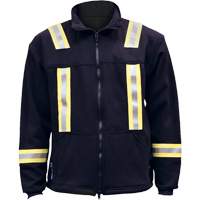 Veste FR ray&eacute;e en molleton &agrave; fermeture &agrave; glissi&egrave;re compl&egrave;te, Petit, Bleu marin Cantin et fils