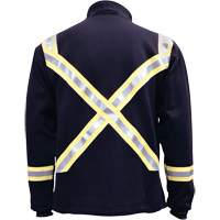 Veste FR ray&eacute;e en molleton &agrave; fermeture &agrave; glissi&egrave;re compl&egrave;te, Petit, Bleu marin Cantin et fils