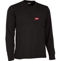 Gridiron Long-Sleeved Pocket-T-Shirt, Men's, Small, Black Cantin et fils