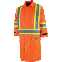 Imperm&eacute;able long avec capuchon amovible, Nylon/PVC, Petit, Orange haute visibilit&eacute; Cantin et fils