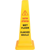 Wet Floor Safety Cone, Bilingual with Pictogram Cantin et fils