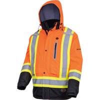 5407 Waterproof Insulated Heated Safety Jacket, Men's, Small, High-Visibility Orange Cantin et fils