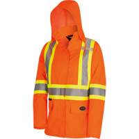 5626W Parka matelass&eacute; de s&eacute;curit&eacute; 300D The Rock, Polyester/Polyur&eacute;thane, Orange haute visibilit&eacute;, T-petit Cantin et fils