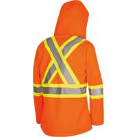 5626W Parka matelass&eacute; de s&eacute;curit&eacute; 300D The Rock, Polyester/Polyur&eacute;thane, Orange haute visibilit&eacute;, T-petit Cantin et fils