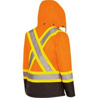5020BBW Manteau 7 en 1 imperm&eacute;able pour femmes avec capuchon, Polyester/Polyur&eacute;thane, Orange haute visibilit&eacute;, T-petit Cantin et fils
