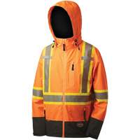 5220 Manteau de s&eacute;curit&eacute; imperm&eacute;able &agrave; coquille souple de premi&egrave;re qualit&eacute;, Polyester, Orange haute visibilit&eacute;, 2T-Grand Cantin et fils