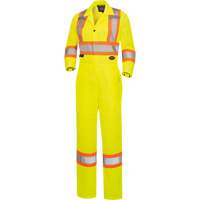 5999AW Combinaison de s&eacute;curit&eacute; routi&egrave;re haute visibilit&eacute; pour femmes, T-petit, Jaune lime haute visibilit&eacute; Cantin et fils
