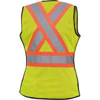 489 Veste de s&eacute;curit&eacute; d&eacute;tachable haute visibilit&eacute;, Jaune lime haute visibilit&eacute;, T-petit, Polyester Cantin et fils