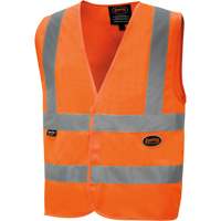 6885 Veste de s&eacute;curit&eacute; haute visibilit&eacute; en tricot chaîne, Orange haute visibilit&eacute;, Petit, Polyester Cantin et fils