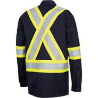 7742SF FR-TECH&reg; High-Visibility 88/12 Arc-Rated Safety Shirt, Small, Navy Blue Cantin et fils
