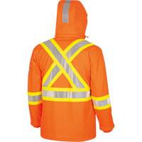 5884 Flash-Gard&reg; FR/Arc-Rated Waterproof Jacket with Hood, Small, High Visibility Orange, 51 cal/cm² Cantin et fils