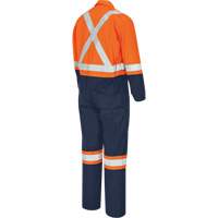 7702BBT FR-Tech&reg; 2-Tone Safety Coverall, Size 40 (Tall), Navy Blue/Orange, 10 cal/cm² Cantin et fils