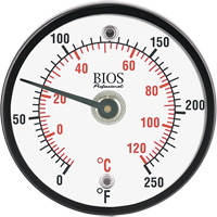 Thermom&egrave;tre de surface magn&eacute;tique, Sans contact, Analogique, 0-250°F (-20-120°C) Cantin et fils