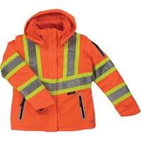 Womens Insulated Flex Safety Jacket, Polyester, High Visibility Orange, X-Small Cantin et fils