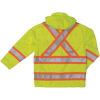 Manteau de s&eacute;curit&eacute; imperm&eacute;able en tissu ind&eacute;chirable Ripstop, Polyester, T-petit, Jaune lime haute visibilit&eacute; Cantin et fils