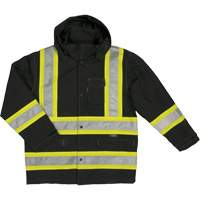 Manteau de s&eacute;curit&eacute; imperm&eacute;able en tissu ind&eacute;chirable Ripstop, Polyester, T-petit, Noir Cantin et fils