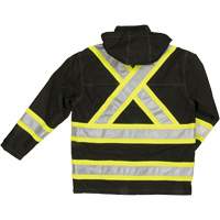 Manteau de s&eacute;curit&eacute; imperm&eacute;able en tissu ind&eacute;chirable Ripstop, Polyester, T-petit, Noir Cantin et fils