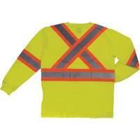 T-shirt de s&eacute;curit&eacute; &agrave; manches longues, Coton, T-petit, Jaune lime haute visibilit&eacute; Cantin et fils