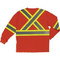 T-shirt de s&eacute;curit&eacute; &agrave; manches longues, Coton, T-petit, Orange haute visibilit&eacute; Cantin et fils