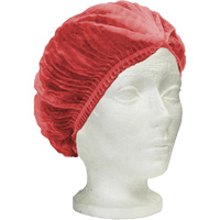 Bonnet bouffant pliss&eacute; RONCO Care, Polypropyl&egrave;ne, 24", Rouge Cantin et fils