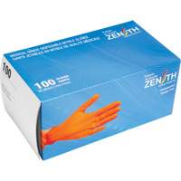Gants d'examen de poids lourd &agrave; prise tactile, Petit, Nitrile, 8 mils, Sans poudre, Orange, Classe 2 Cantin et fils