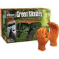 Gants jetables GreenMonkey, Petit, Nitrile, 6 mils, Sans poudre, Orange Cantin et fils