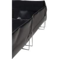 Berme &agrave; support en fil m&eacute;tallique, Capacit&eacute; 748 gal. US, 10' la x 10' lo x 12" h, Support en L Cantin et fils