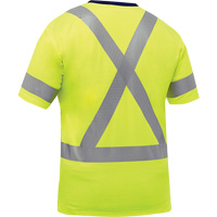 Bisley&reg; X-Back Short Sleeve Shirt, Poly-Cotton, Small, High Visibility Lime-Yellow Cantin et fils