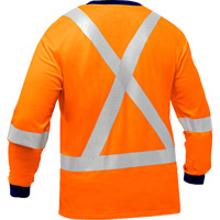 Bisley&reg; X-Back Long Sleeve Shirt, Poly-Cotton, Small, High Visibility Orange Cantin et fils