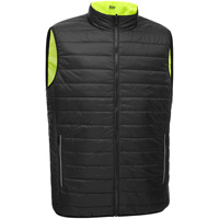 Veste bouffante r&eacute;versible avec X au dos Bisley, Jaune lime haute visibilit&eacute;, Petit, Polyester Cantin et fils