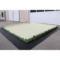 Easy-Riser Insta-Berm, 134 US gal. Capacity, 6' W x 6' L x 6" H, Hinge Bracket Cantin et fils