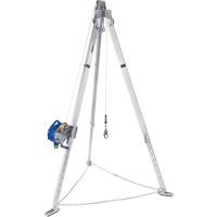 Tr&eacute;pied en aluminium pour espace clos avec cordage de s&eacute;curit&eacute; autor&eacute;tractable tri directionnel 8301098 Cantin et fils