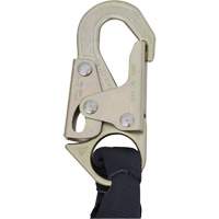 SA-5200-2.5 Shock Absorbing Lanyard, 2.5', Snap Hook Center, Snap Hook Leg Ends, Polyester Cantin et fils
