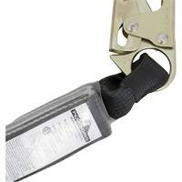 SA-5200-2.5 Shock Absorbing Lanyard, 2.5', Snap Hook Center, Snap Hook Leg Ends, Polyester Cantin et fils