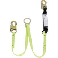 SA-5405-4 Shock Absorbing Lanyard, 4', Snap Hook Center, Snap Hook Leg Ends, Polyester Cantin et fils