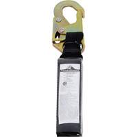 SA-54022-4 Shock Absorbing Lanyard, 4', Form Hook Center, Snap Hook Leg Ends, Polyester Cantin et fils