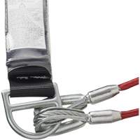 SA-55522-4 PVC-Coated Shock Absorbing Lanyard, 4', Form Hook Center, Snap Hook Leg Ends, Galvanized Steel Cantin et fils