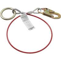AS-21210-6 6' Cable Anchor with Snap Hook & O-Ring, Sling, Temporary Use Cantin et fils