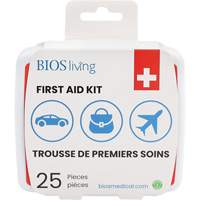 25-Piece Home & Travel First Aid Kit, Plastic B Cantin et fils